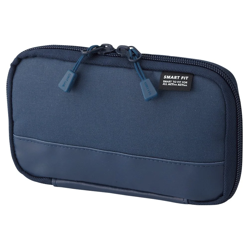 Lihit Lab.Smart Fit - Estuche compacto para lápices y bolígrafos, color azul marino